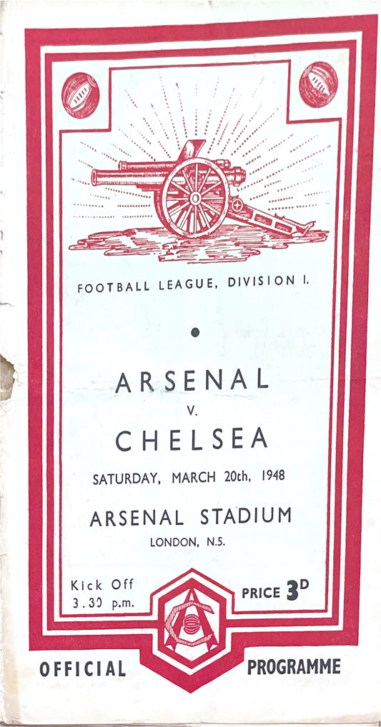 Arsenal V Chelsea 20/03/48 (Missing Staple)