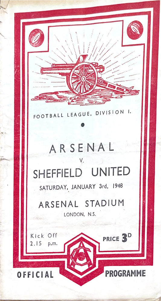 Arsenal V Sheffield United 03/01/48