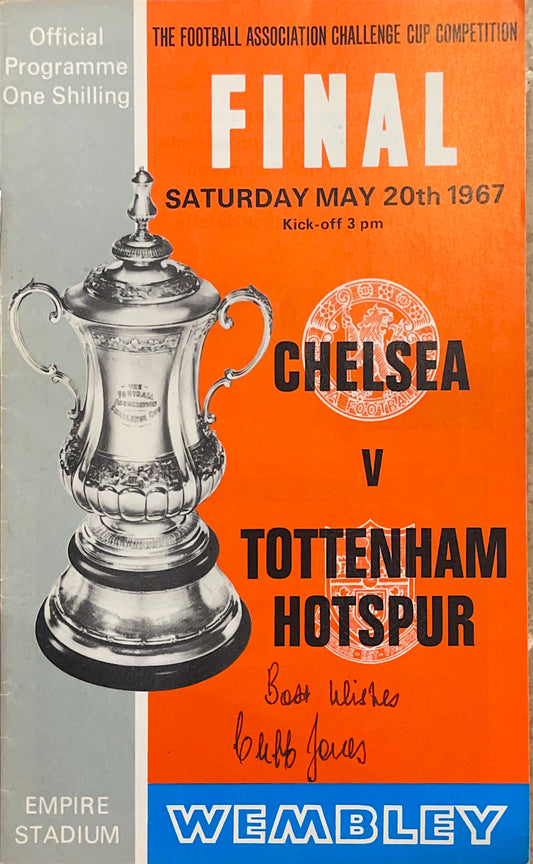 Chelsea V Tottenham FA Cup Final 1967 Official Programme Signed By Cliff Jones